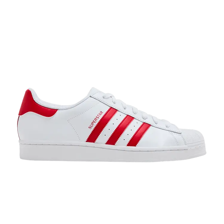 

Кроссовки adidas Superstar 'Footwear White Scarlet', белый