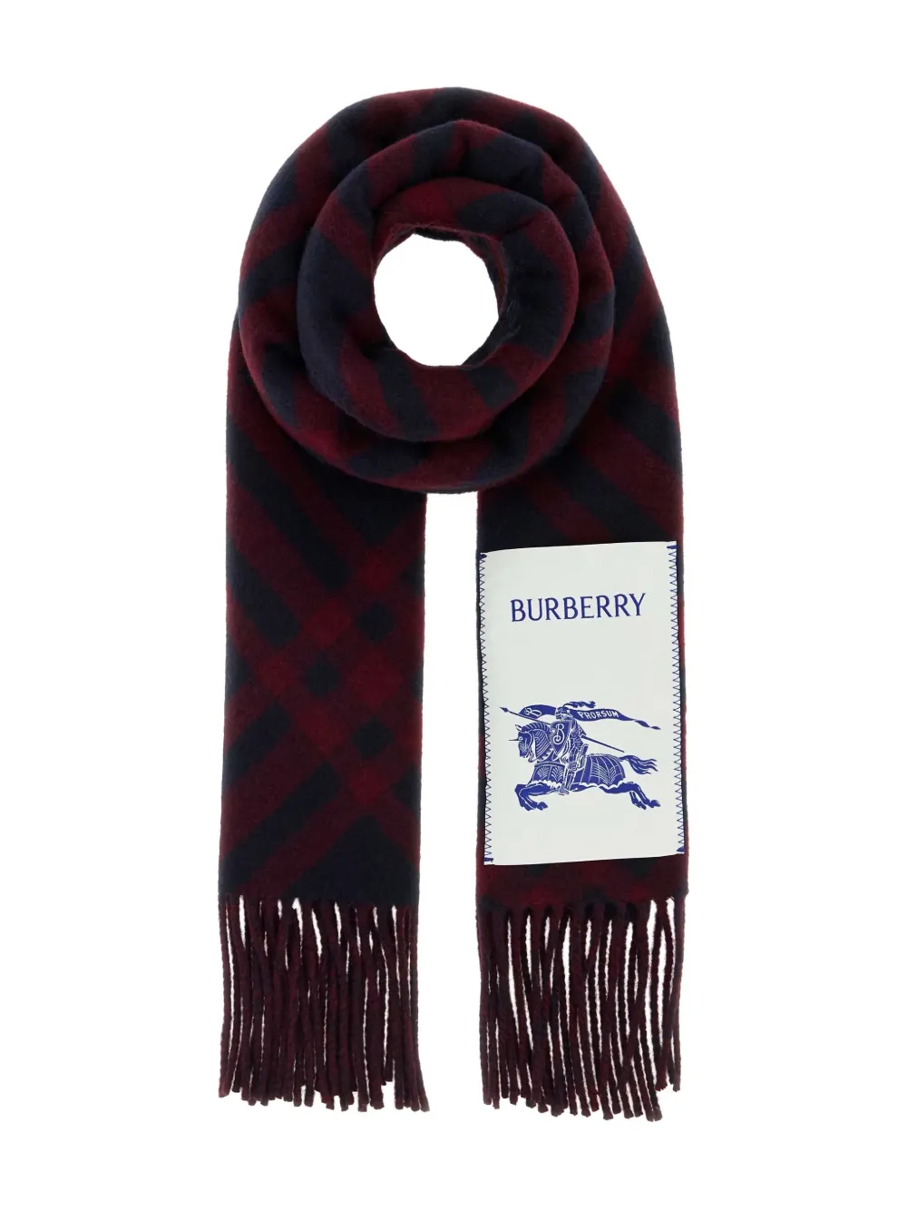 

Клетчатый шарф из кашемира BURBERRY, синий
