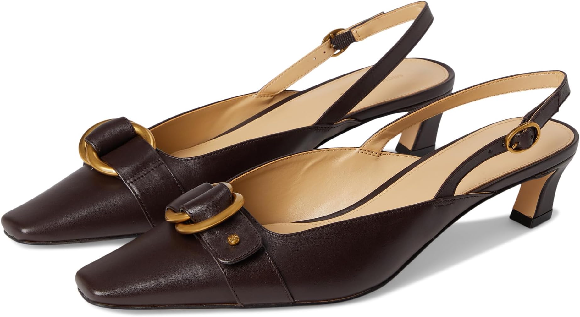 Туфли MICHAEL Michael Kors Jaden Kitten Sling, цвет Chocolate