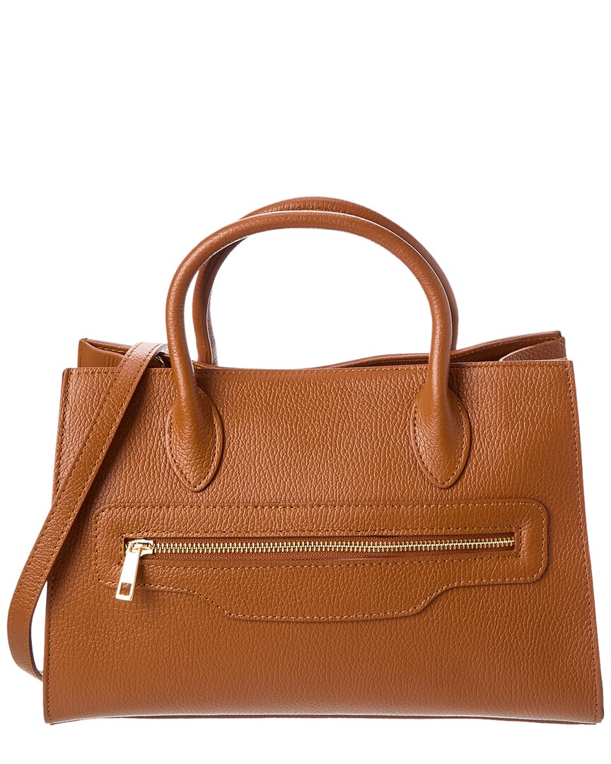 

Перман Нью-Йорк Aida Кожаная сумка-тоут Persaman New York, коричневый