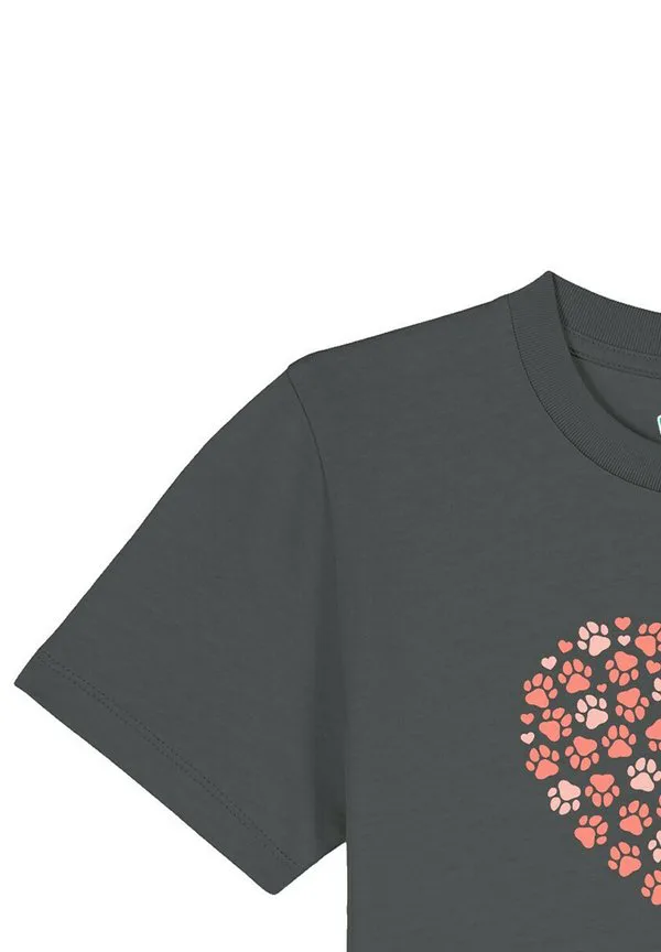 Футболка с принтом pfotenliebe Watapparel, Anthracite — фото 4