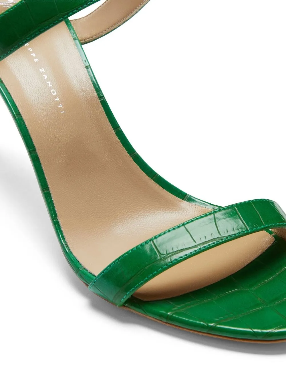 Босоножки Claista на шпильке Giuseppe Zanotti, зеленый — фото 4