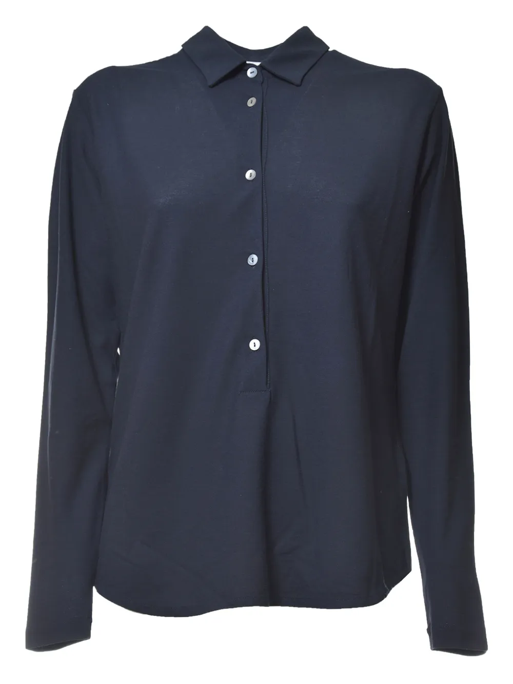 

Хлопковая блузка Zanone, синий