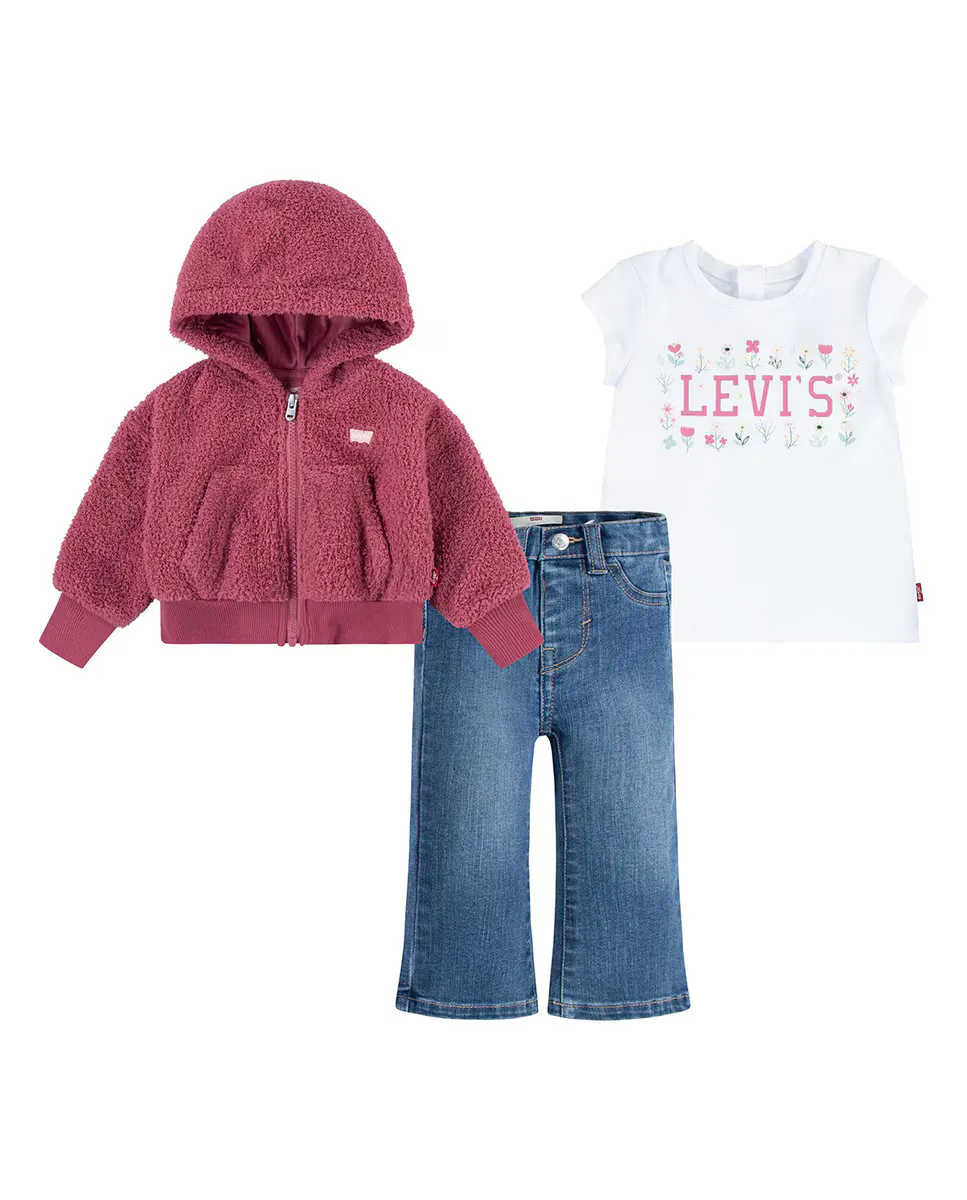 

Комплект из 3 предметов для маленьких девочек Levi's, розовый