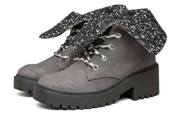 Женские ботинки Skechers зимние с отворотами, черный — фото 3
