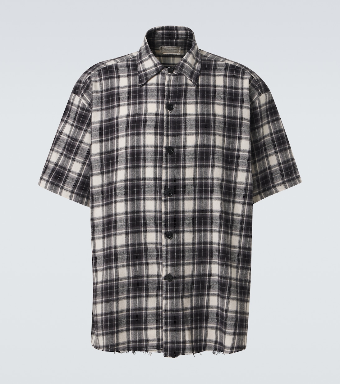 

Клетчатая хлопковая рубашка Greg Lauren, черный