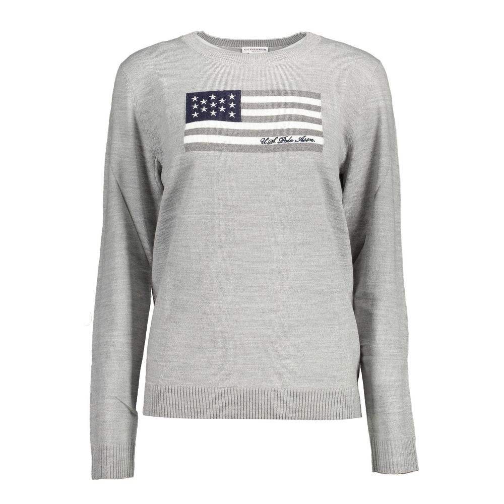 

Серый акриловый женский свитер U.S. Polo Assn.