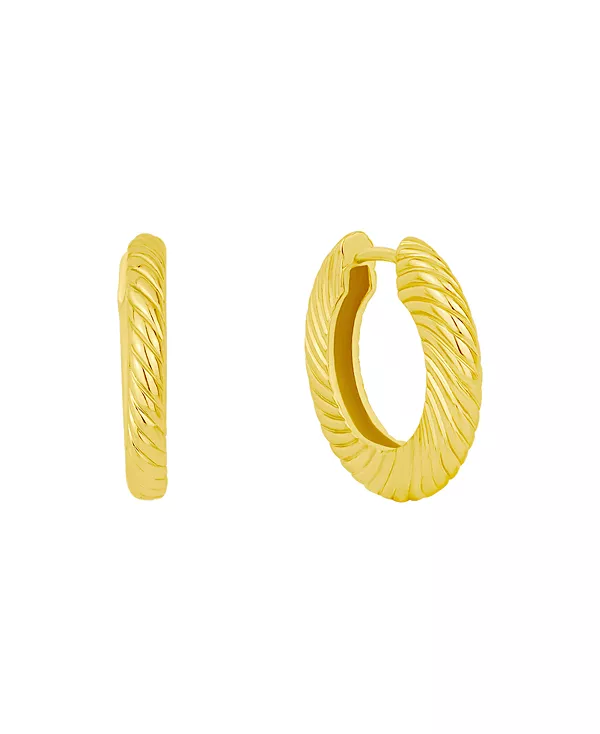 

Текстурированные серьги-кольца на шарнирах And Now This, gold