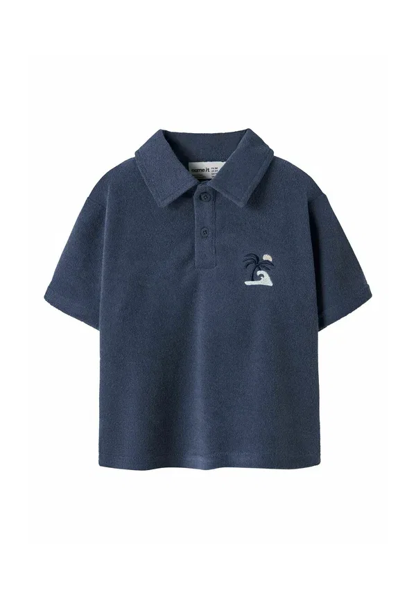 Поло regular fit Name It, винтажный индиго — фото 3
