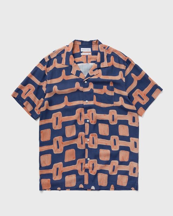 

Рубашка Edmmond Studios Pool Short Sleeve, цвет navy and orange