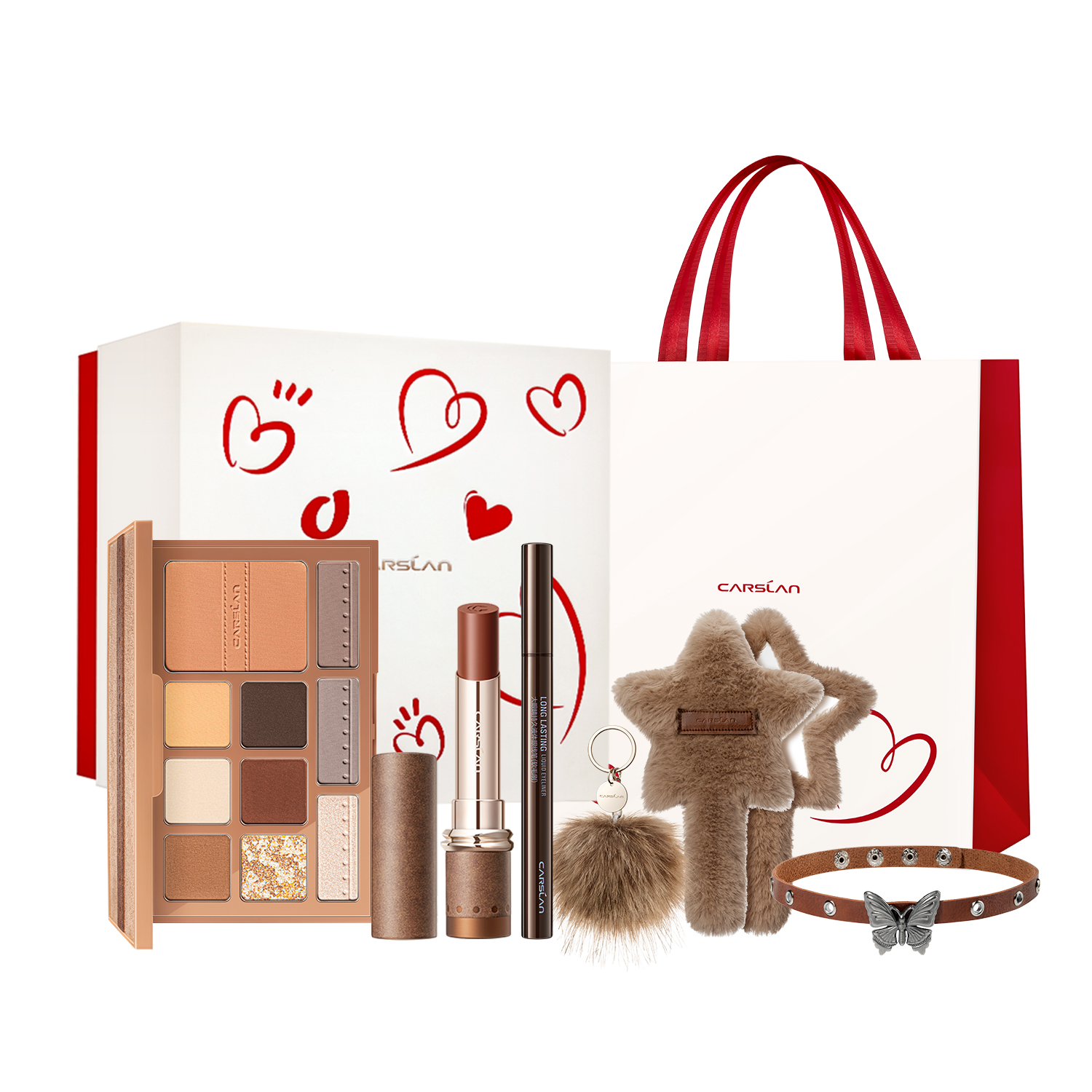 

Набор для макияжа Maillard Style Box матовый контуринг помада+тени для век+тушь для ресниц+кисть *4+салфетки *5 Carslan