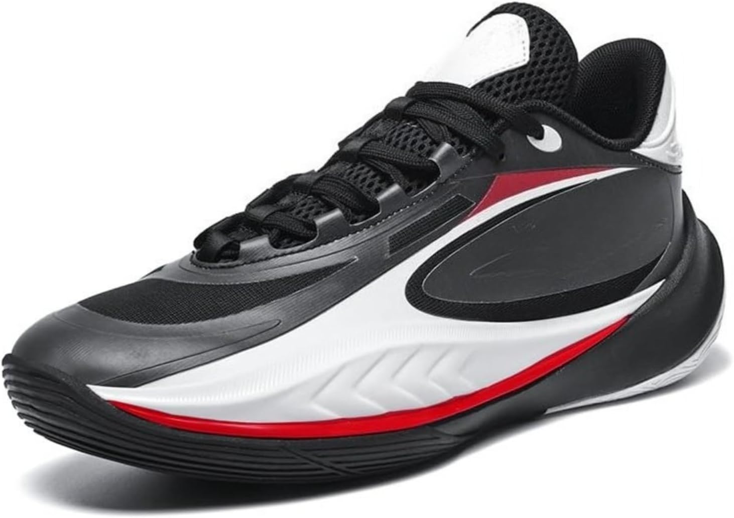 

Мужские кроссовки для баскетбола с граффити, дышащей сеткой, шнуровкой, средней посадкой, легкие, противоскользящие, для бега, тенниса, классические спортивные, для волейбола и бейсбола Qklmwes, черный