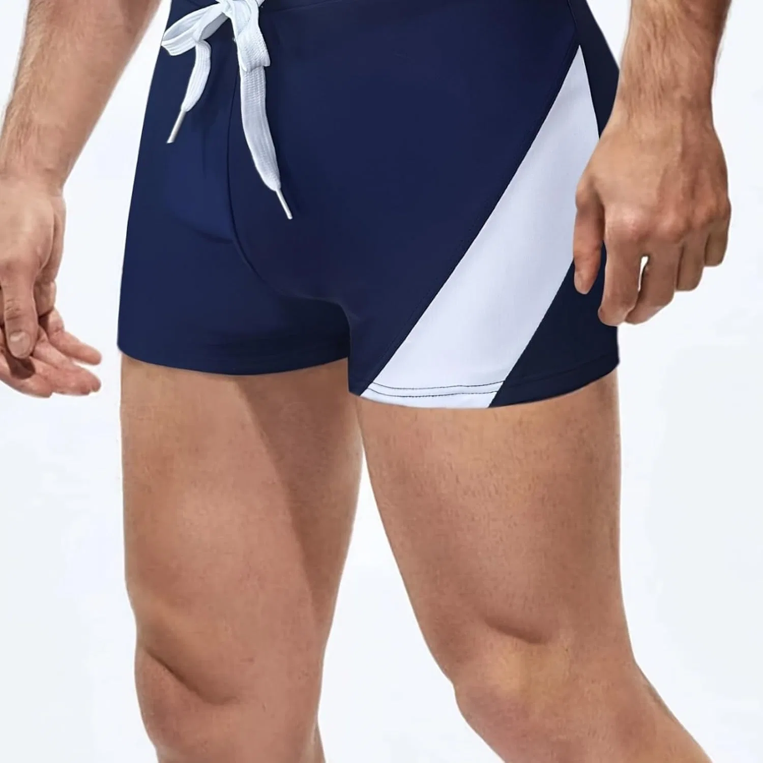 Плавки мужские быстросохнущие без сетки, Solid, A38_dark Blue — фото 4