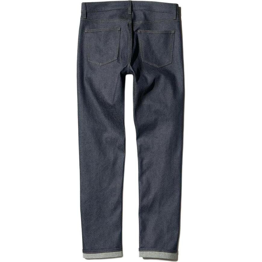 Джинсы мужские Uniqlo Stretch Selvedge Slim Fit, темно-синий — фото 2