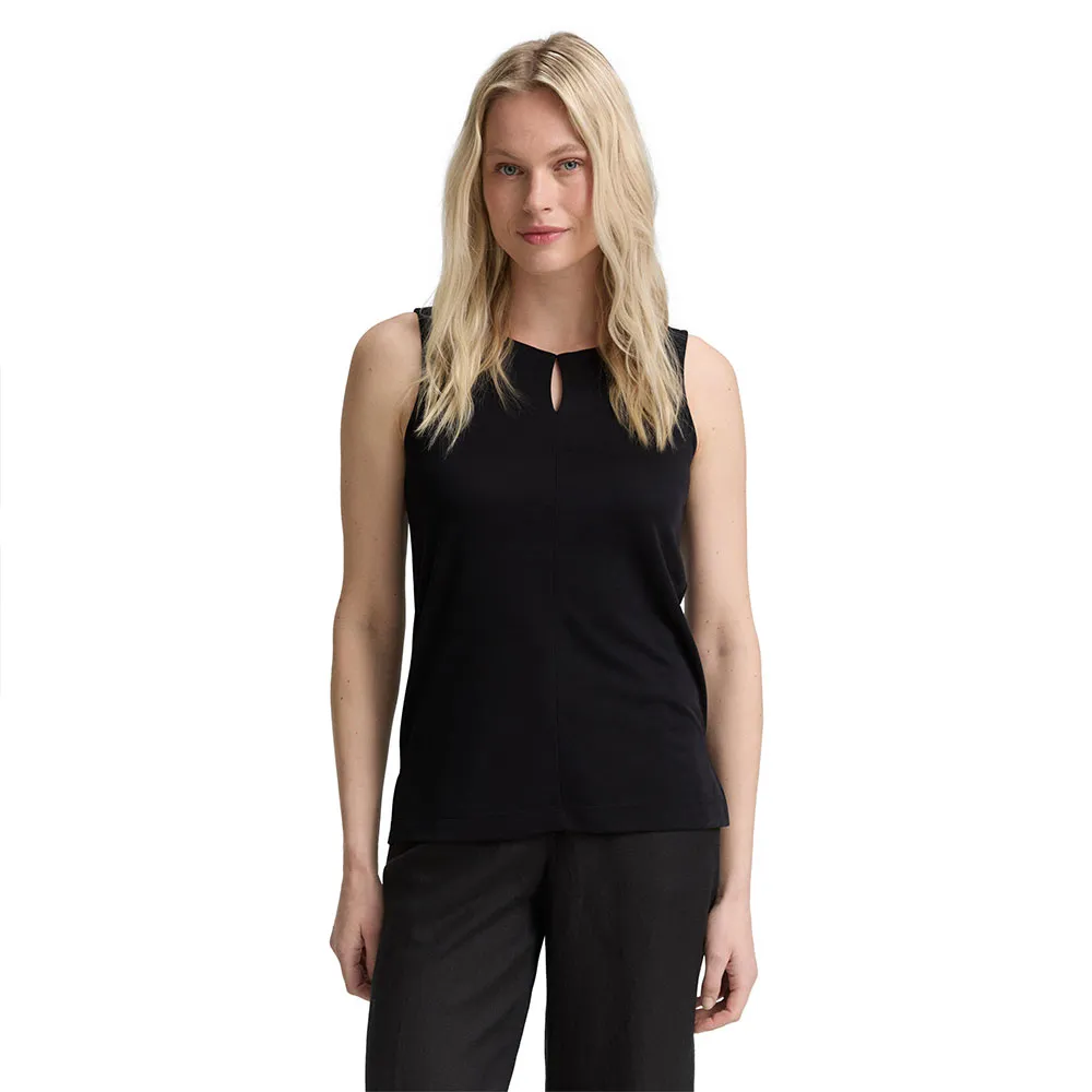 

Футболка без рукавов Tom Tailor Fabric Mix Crew Neck, черный