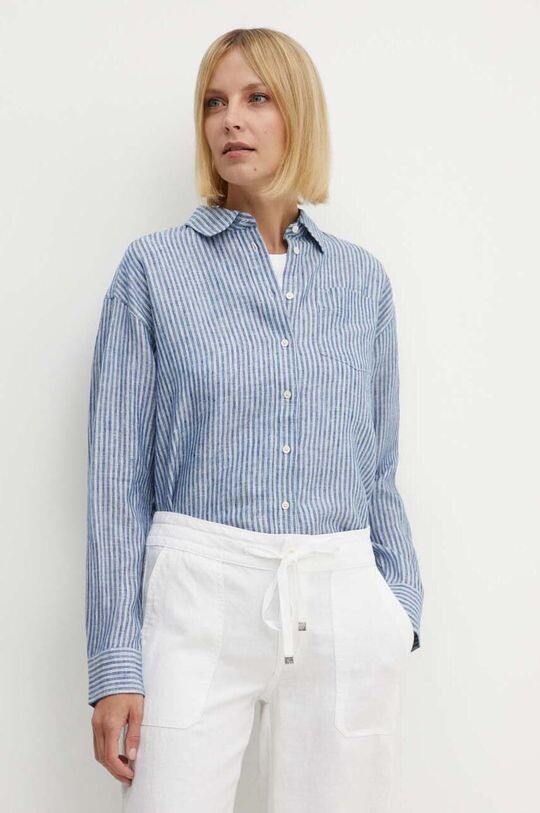 

Льняная рубашка Lauren Ralph Lauren, синий