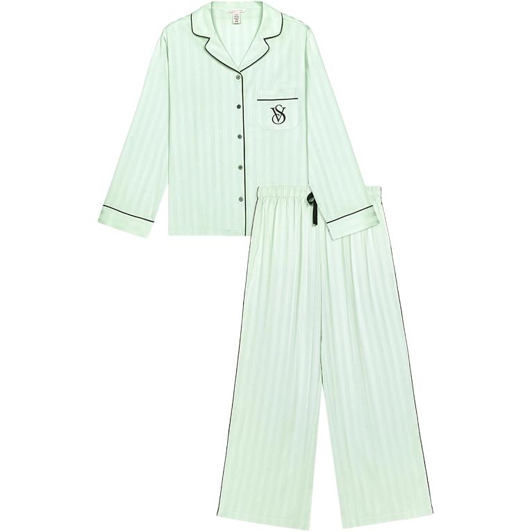 

Victoria's Secret Пижамный комплект легкий блестящий атласный женский light jadeite green