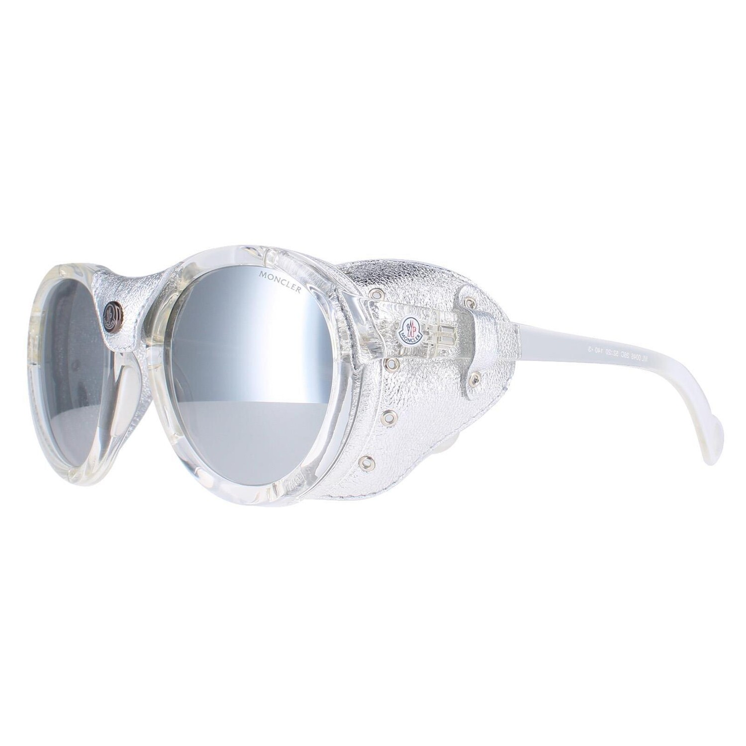 Круглое хрустальное серебристо-серое серебряное зеркало ML0046 Moncler, серебро — фото 2