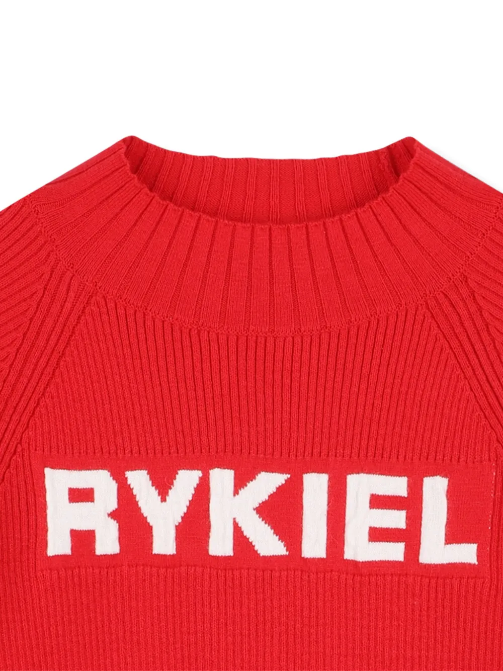 Свитер в рубчик с логотипом SONIA RYKIEL ENFANT, красный — фото 3
