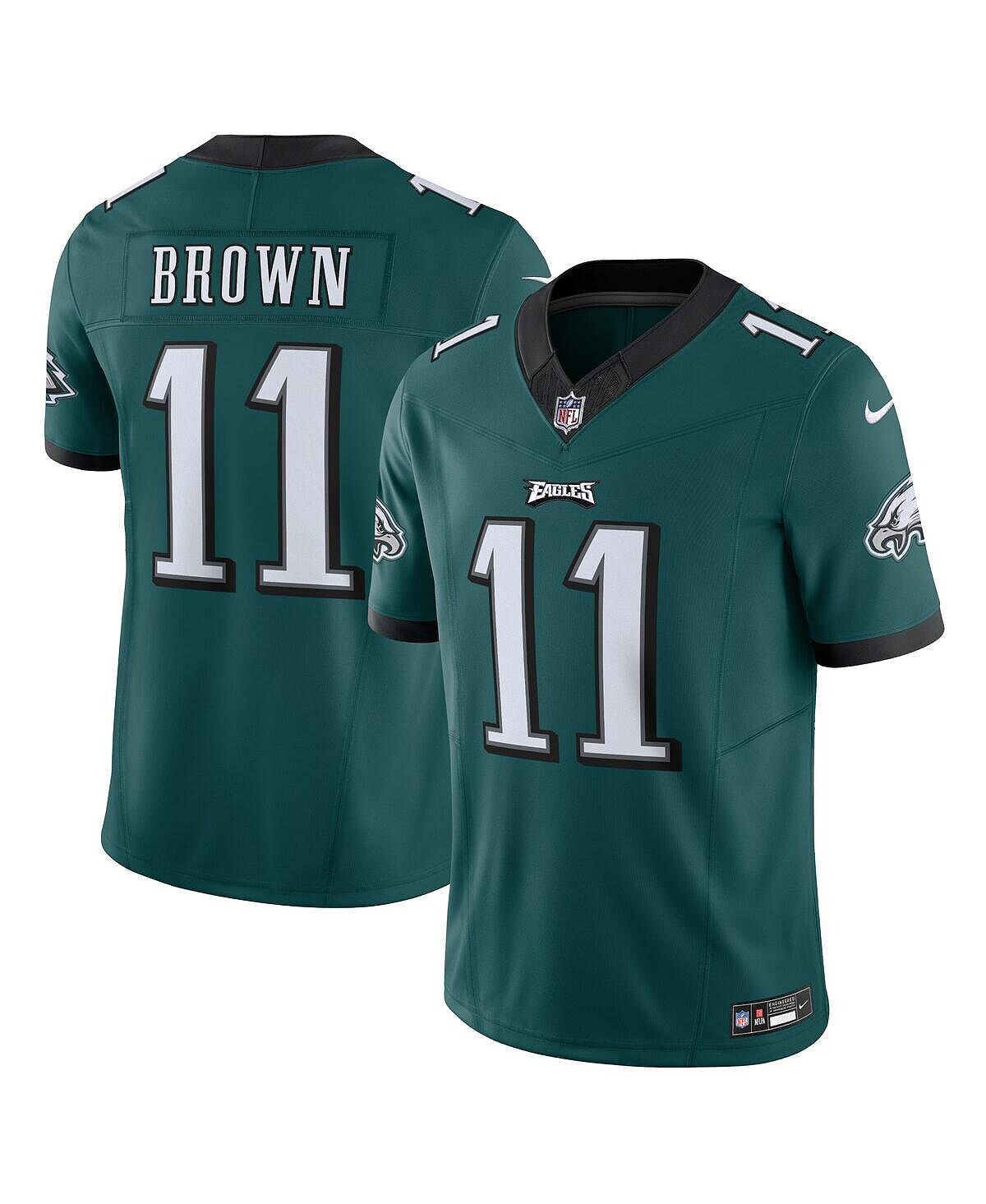 Мужской A.J. Коричневый Midnight Green Philadelphia Eagles Vapor F.U.S.E. Ограниченный Джерси Nike — фото 2