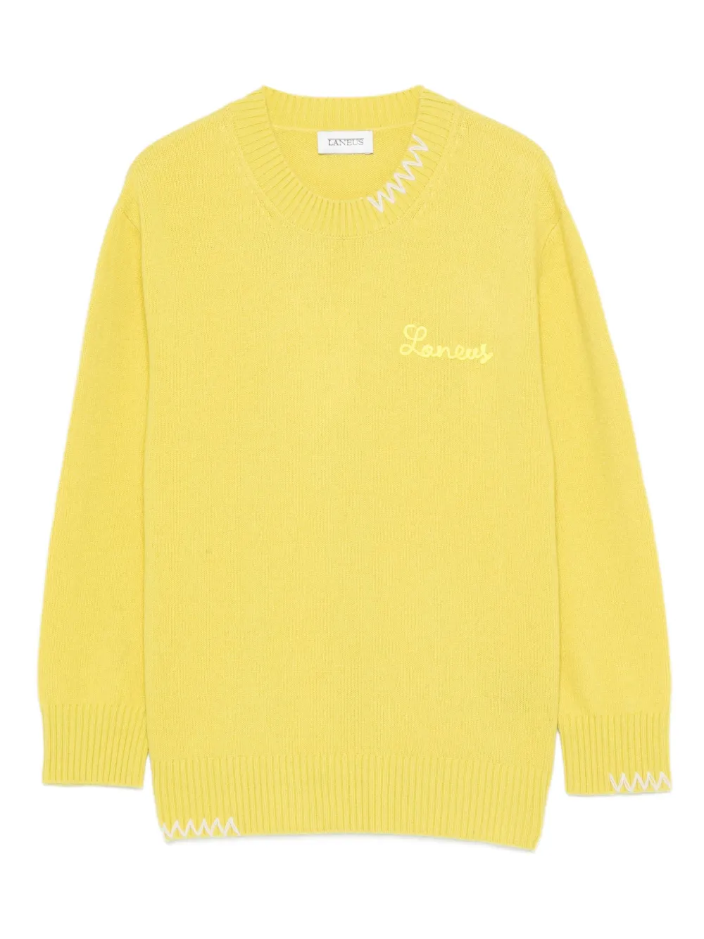 

Вышитый свитер с круглым вырезом Laneus Kid, желтый