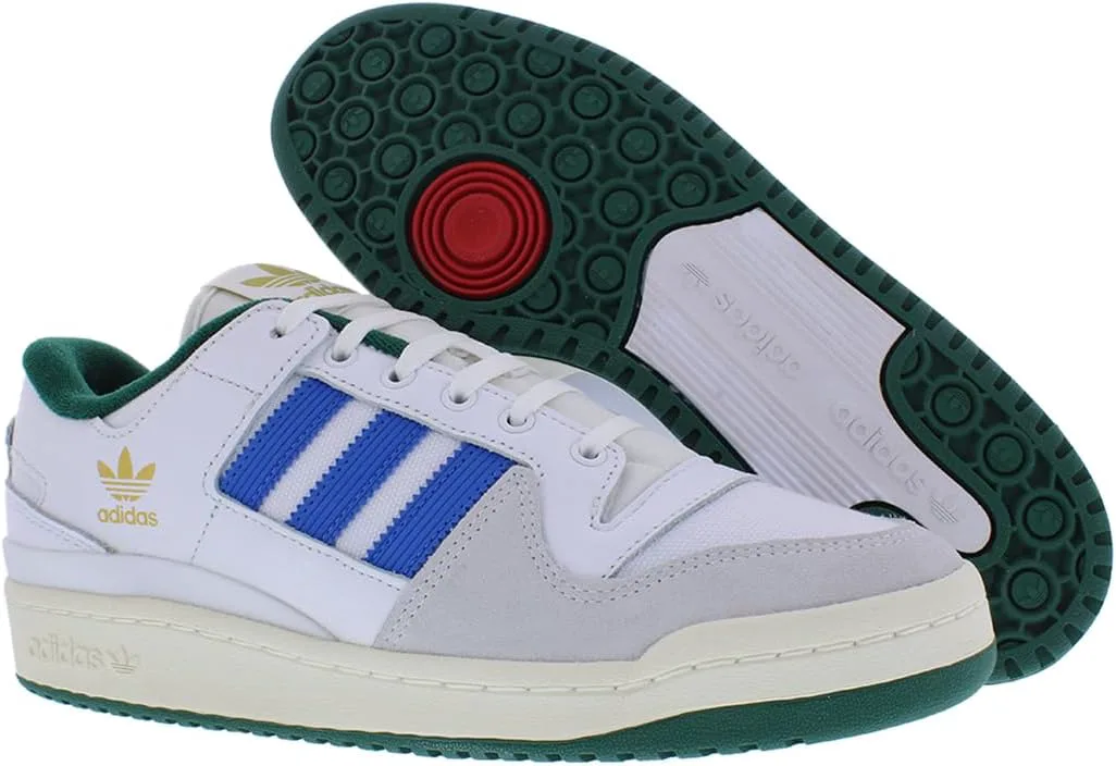 Мужские кроссовки Adidas Forum Low, белый/синий/зеленый — фото 2
