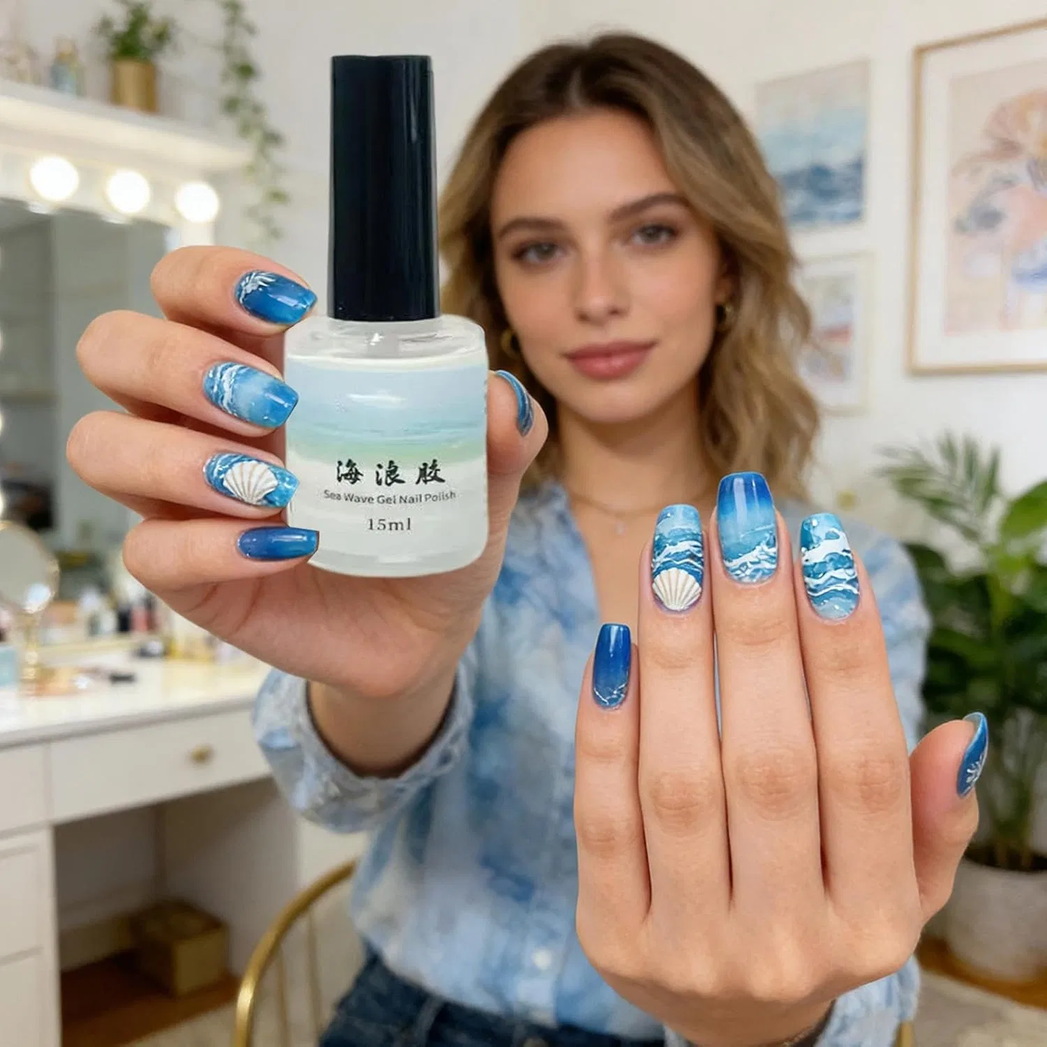 Гель-лак для ногтей Wave Nail Gel Liquid с эффектом волн Générique — фото 2