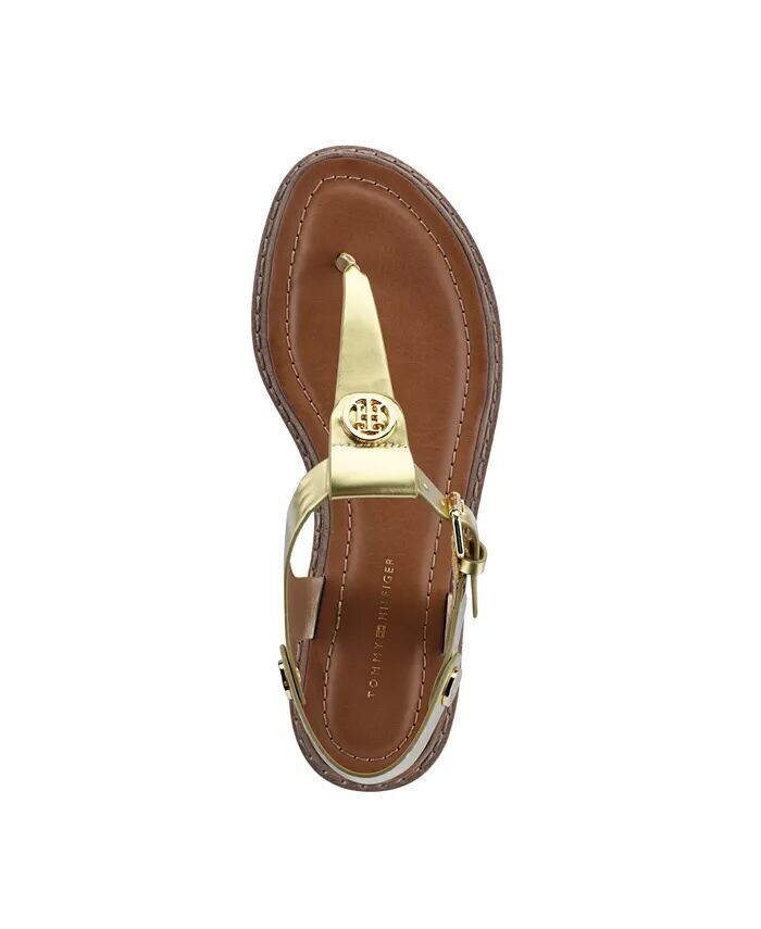 Женские сандалии Bennia Thong Flat Tommy Hilfiger, золотой — фото 4