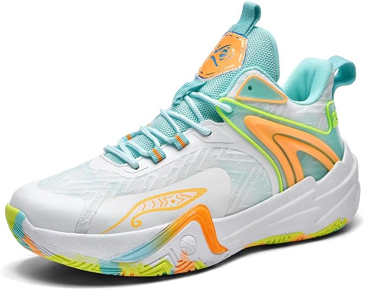 

Баскетбольные кроссовки для женщин и мужчин, удобные, нескользящие спортивные повседневные высокие модные кроссовки Balcurey, зеленый