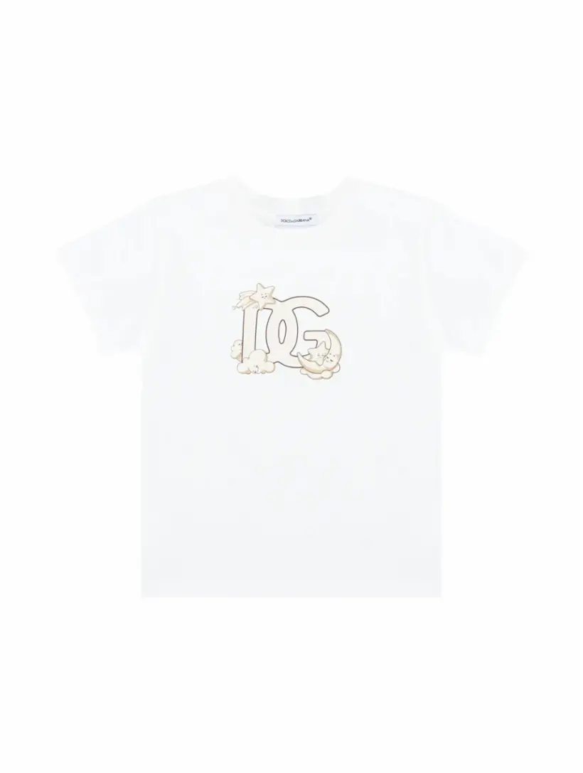 

Хлопковая футболка с принтом Dolce&Gabbana, белый