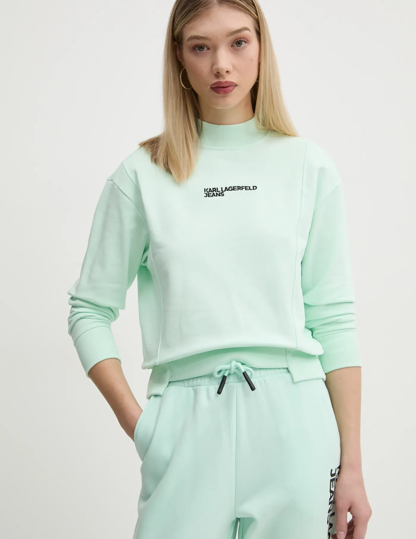 

Хлопковая толстовка Karl Lagerfeld Jeans, зеленый