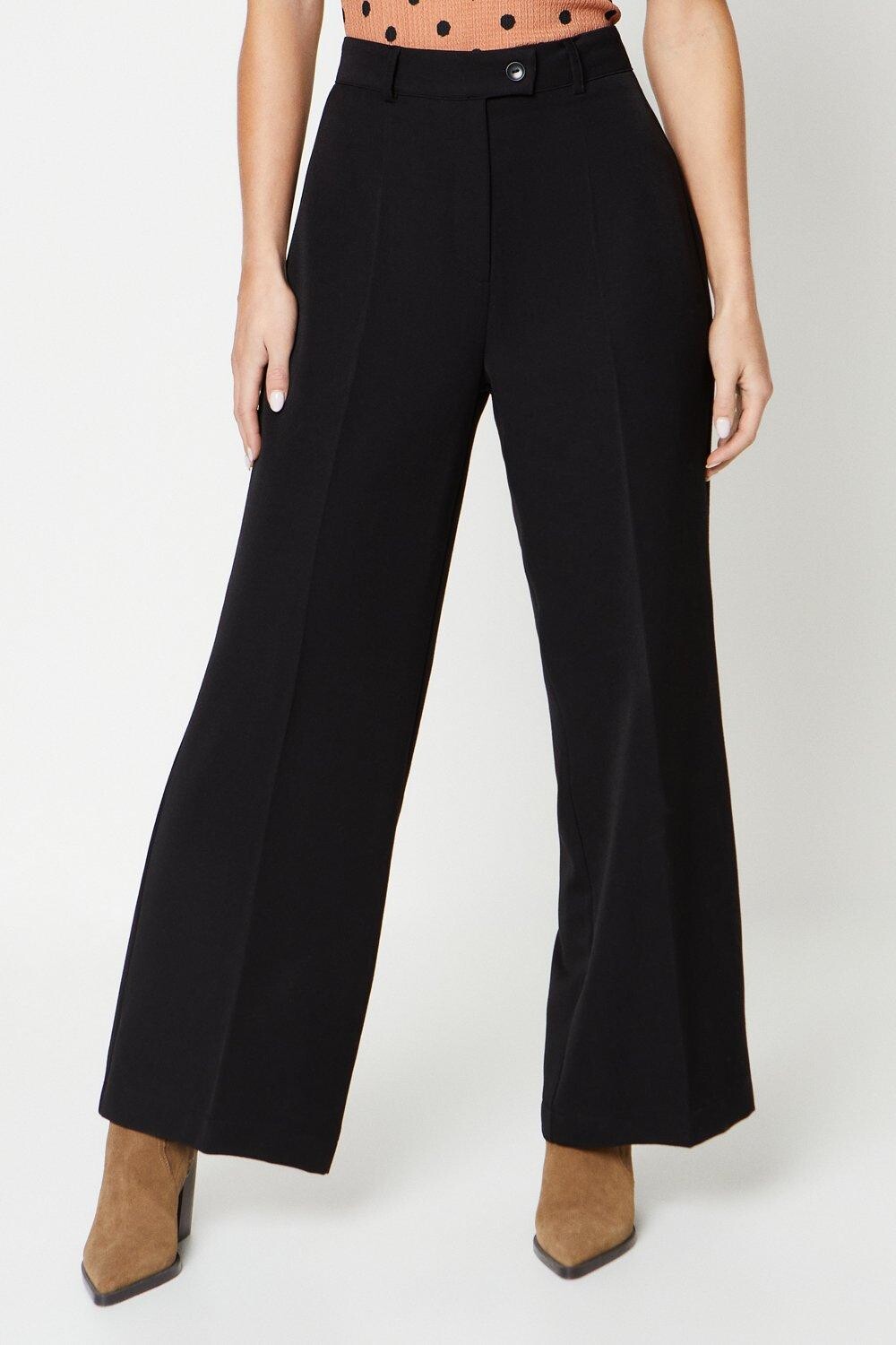 

Широкие брюки с завышенной талией Petite Dorothy Perkins, черный