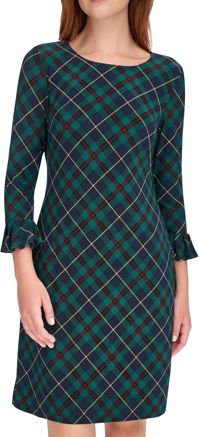 Женское повседневное трикотажное платье миди Tommy Hilfiger, Cypress Multi — фото 2