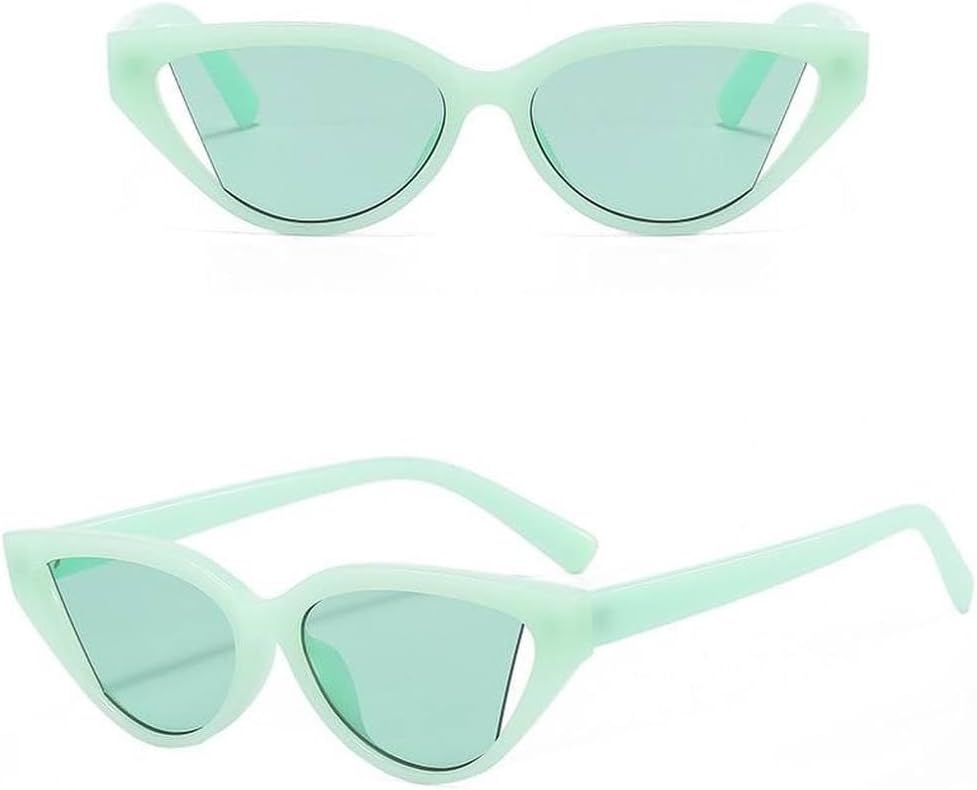 

Винтажные маленькие солнцезащитные очки LVTFCO «кошачий глаз» для женщин, модные, конфетного цвета, сексуальные солнцезащитные очки для женщин, популярные оттенки, Green Green