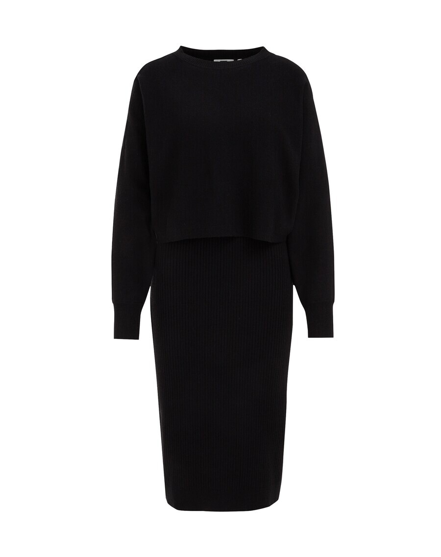 

Вязаное платье WE Fashion Knitted dress, черный