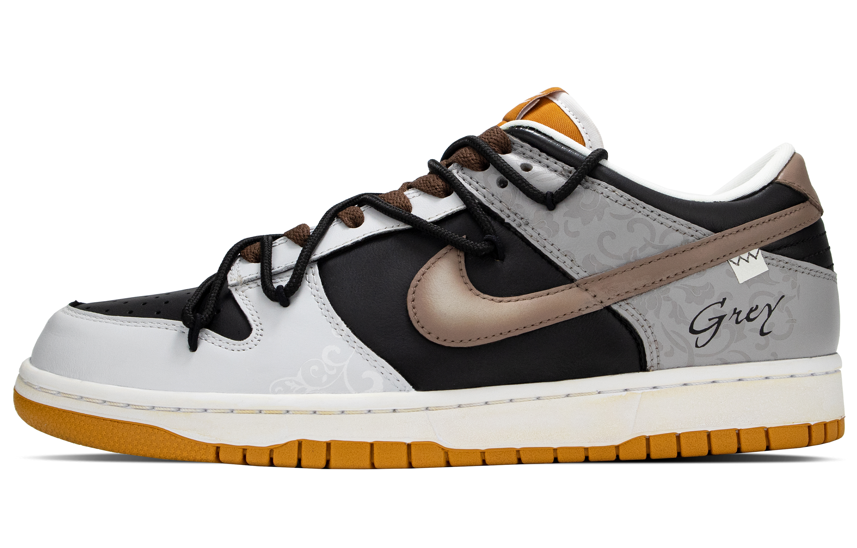 

Кроссовки Nike Dunk Skateboarding Shoes Men Low-top Black/Brown, коричневый