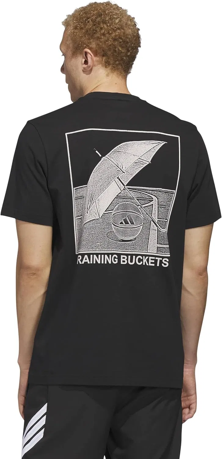 Футболка с принтом Raining Buckets Adidas, черный — фото 3