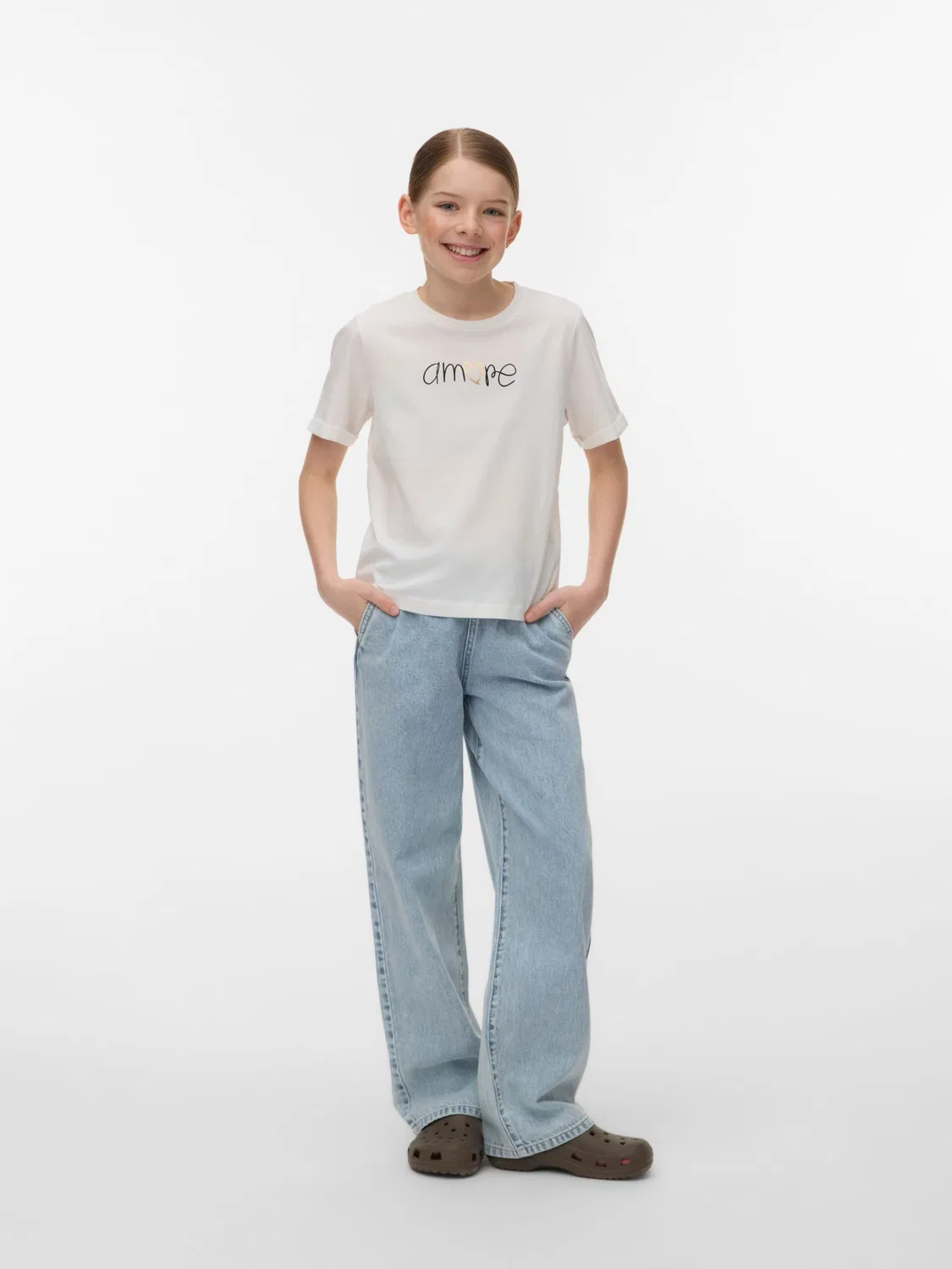 Джинсы Vero Moda Girl Wide leg Jeans VMValeria синего цвета — фото 2