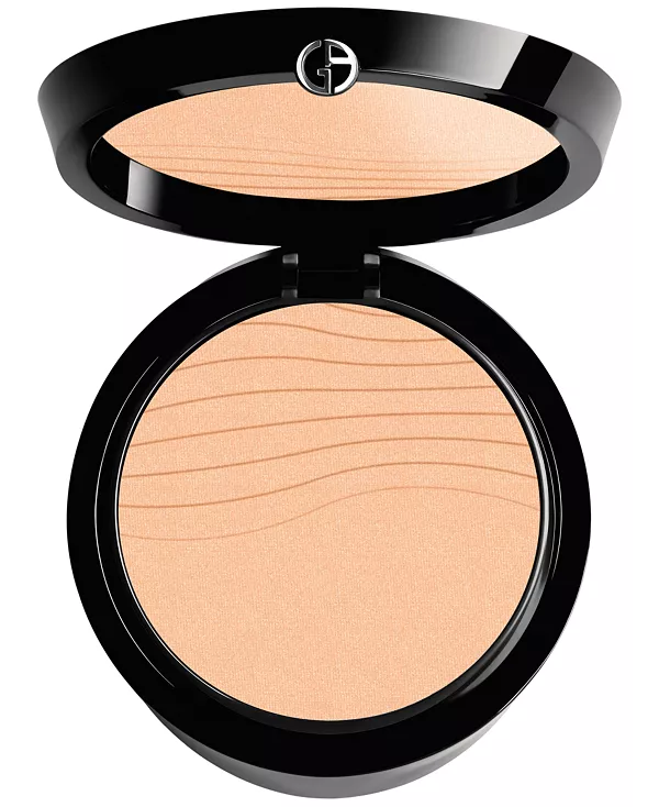 Светящаяся шелковистая прессованная фиксирующая пудра Armani, 3 (vey fair with golden undertones)