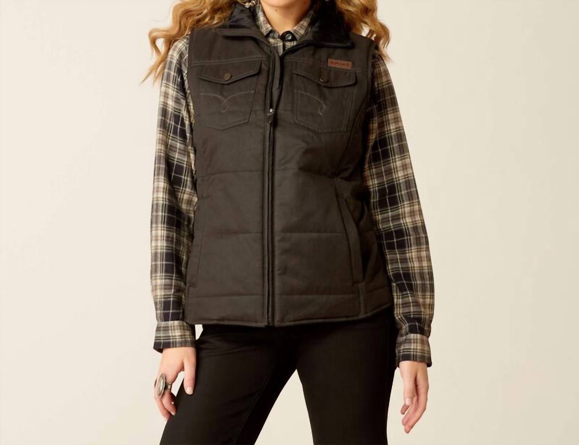 

Женский стеганый жилет Grizzly в черном цвете ARIAT