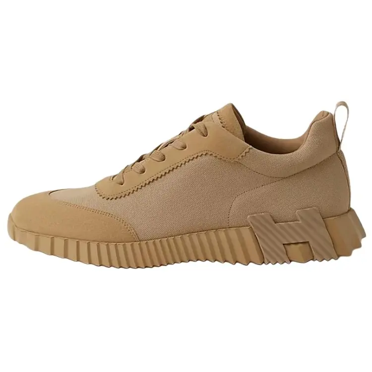 

HERMES Мужские повседневные кроссовки Bouncing Low Top бежевого цвета