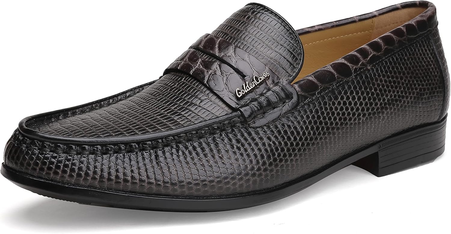 

Мужские черные классические туфли с ручной отделкой, кожаные слипоны-лоферы Penny для вечеринок и свадеб Generic