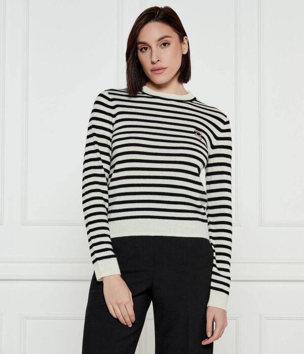 

Значок шерстяного свитера Regular fit Karl Lagerfeld, черный