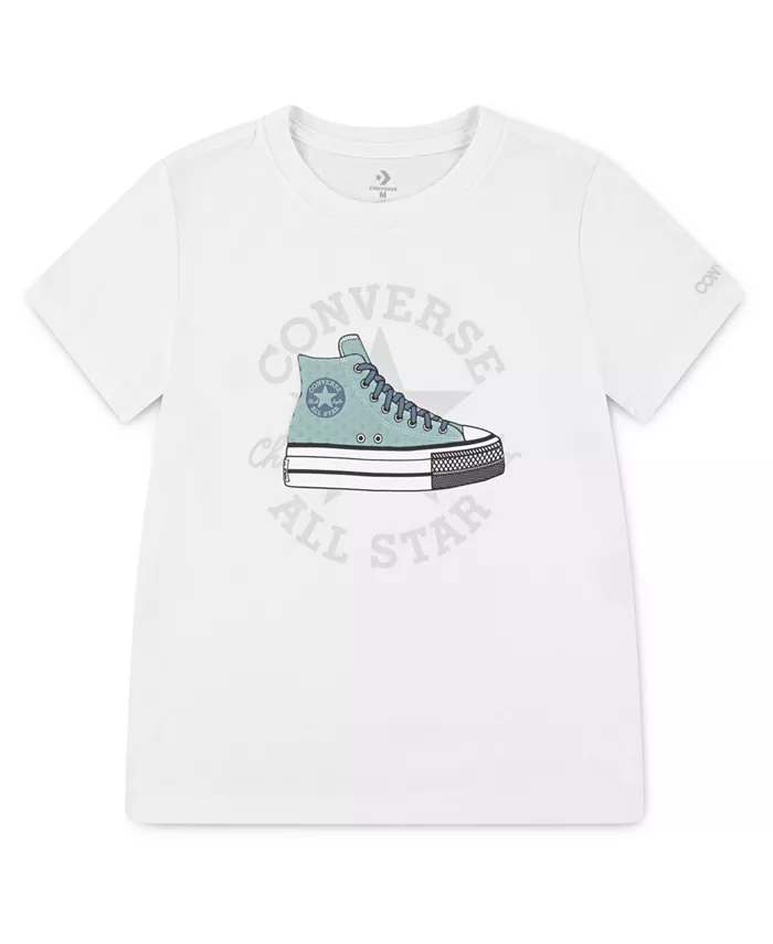 

Футболка с принтом "Dissected Chuck" для девушек plus-size Converse, белый
