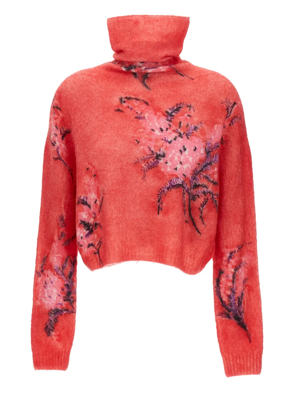 

Свитер с цветочным принтом DES PHEMMES, красный
