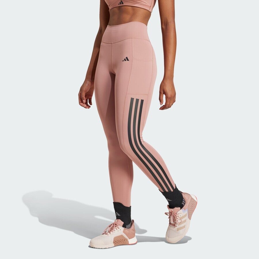 Леггинсы ADIDAS PERFORMANCE Skinny Workout Pants Optime, цвет pastel red — фото 2