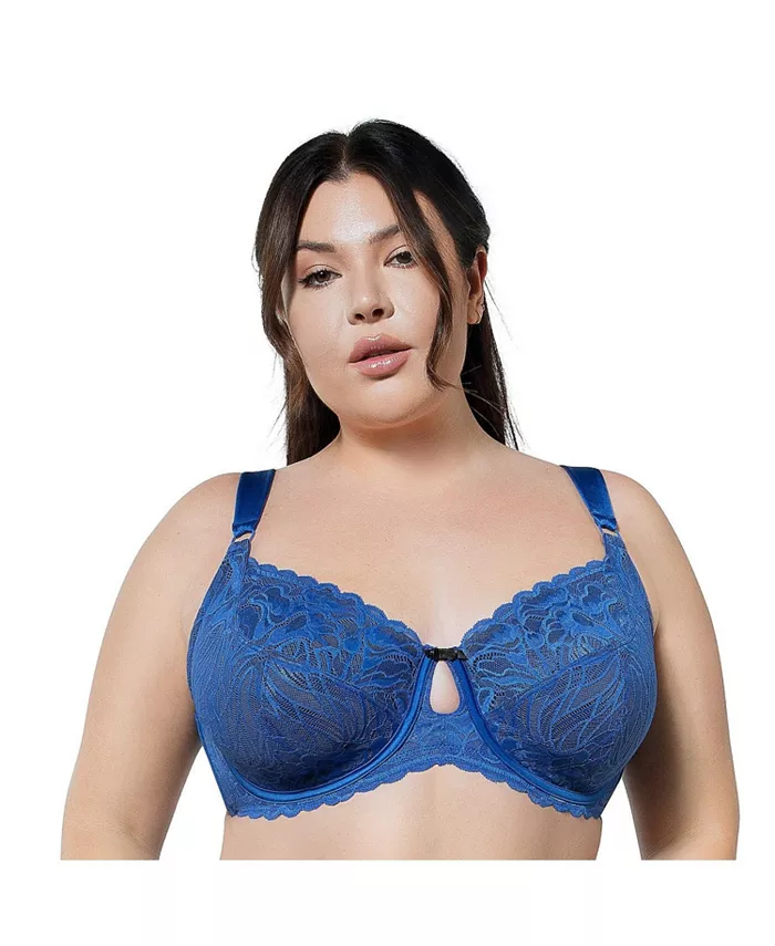 

Бюстгальтер Charlotte Lace без косточек для полных женщин PARFAIT, синий