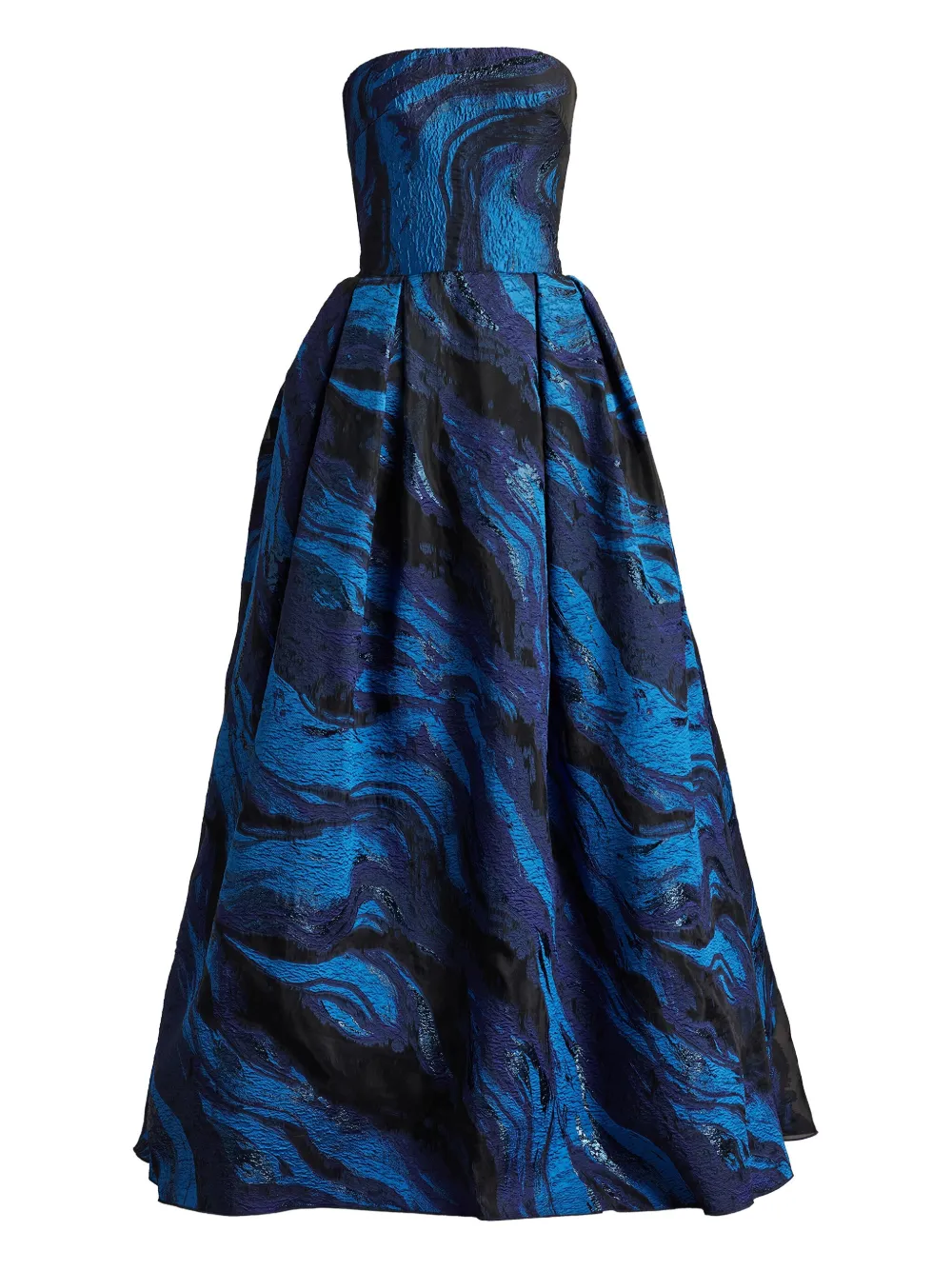 

Платье с принтом Tadashi Shoji, синий
