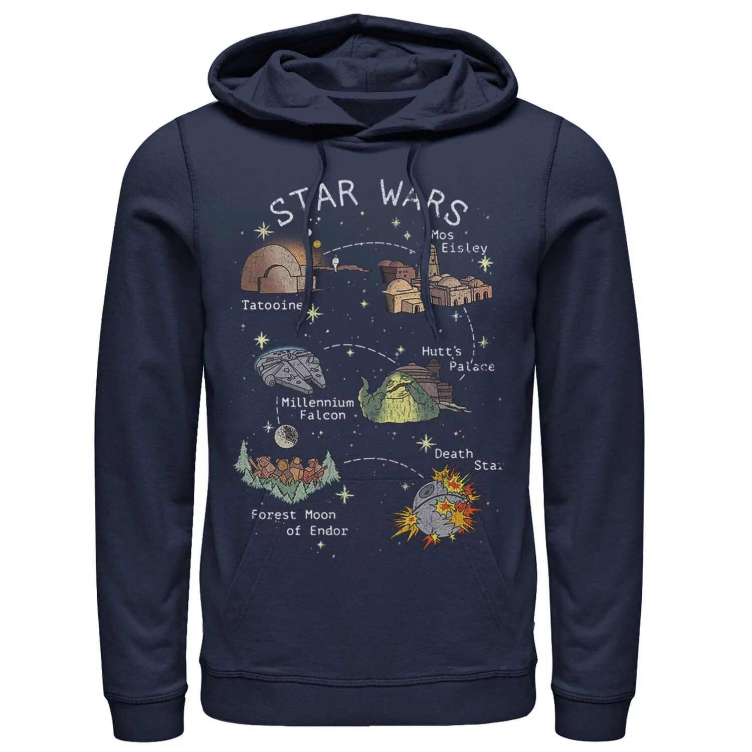 

Мужская толстовка с капюшоном «Звездные войны» Star Wars, синий
