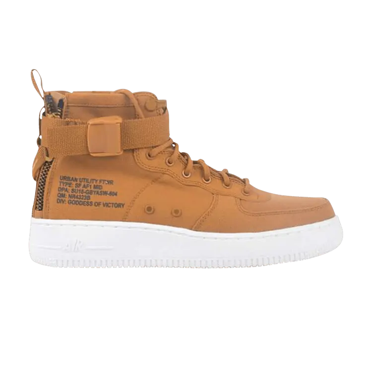 

Кроссовки Nike SF Air Force 1 Mid GS 'Desert Ochre', коричневый